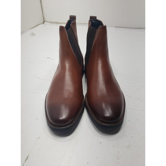 STEVE MADDEN Mens Tan Leather Heel Pull-Tab Sully Leather Chelsea Boot 11.5 M - Picture 1 of 6